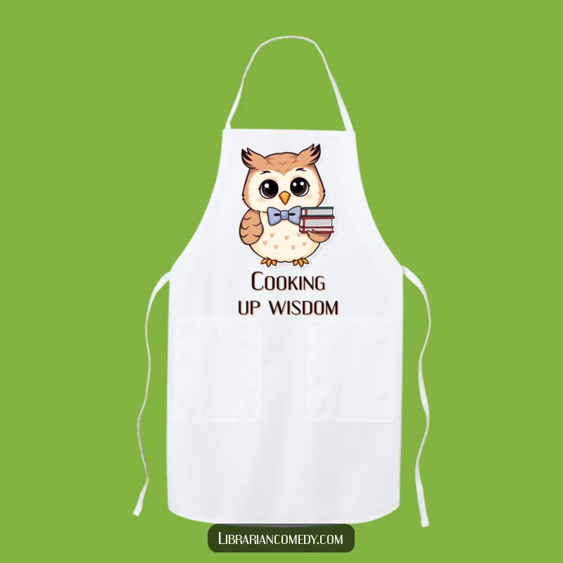 Funny Chef Owl Apron: Kitchen Humor, Perfect Gift for Culinary Bookworms