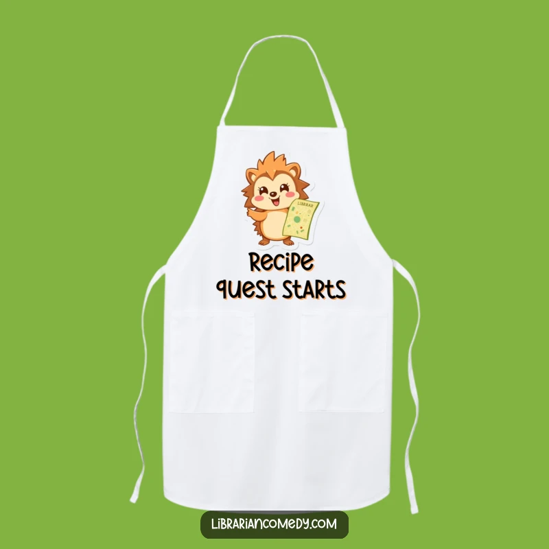 Funny Hedgehog Library Map Apron: Cook with Direction, Great Literary Gift