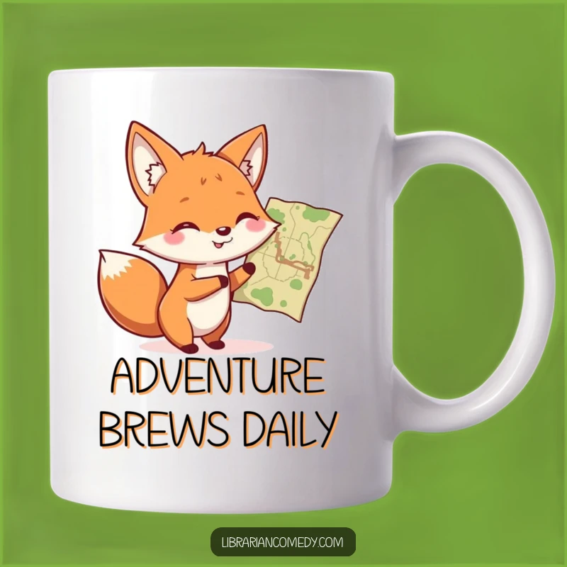 Funny Adventurous Fox Mug: Explore More, Perfect Humorous Gift for Travelers