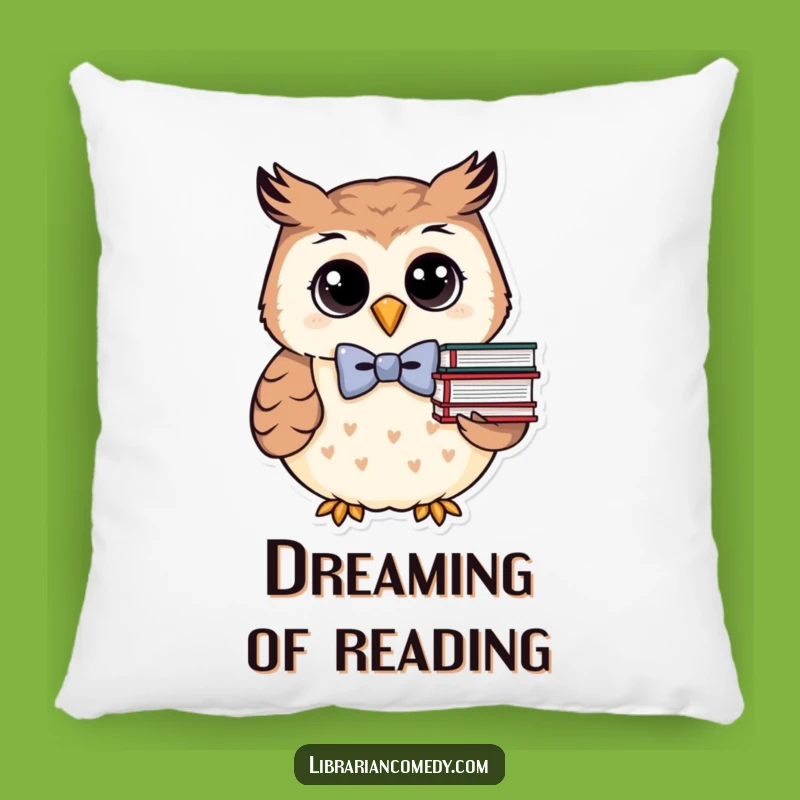 Funny Owl Reading Pillow: Cozy Accent, Perfect Humorous Gift for Book Nooks