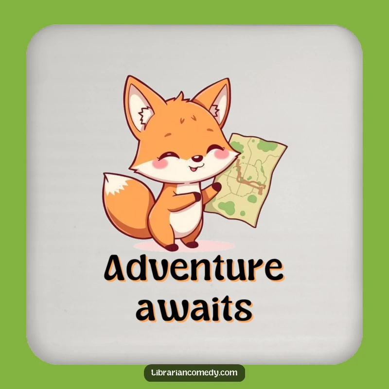 Funny Fox Drink Coaster: Protect Surfaces, Perfect Humorous Gift for Homes