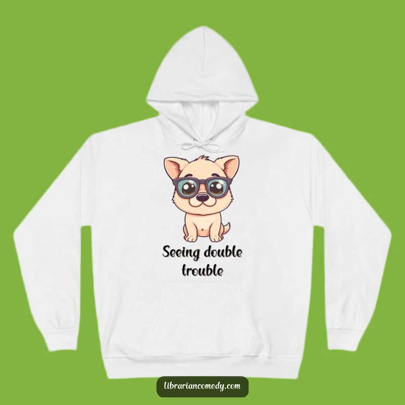 Funny Dog Glasses Hoodie - Comical Pup for Cozy, Chuckle-Worthy Warmth