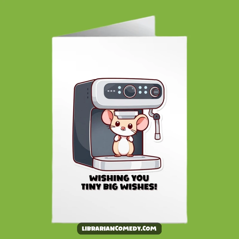 Free Printable Birthday Card: Curious Mouse, Bookish Peek, Funny Downloadable Gift