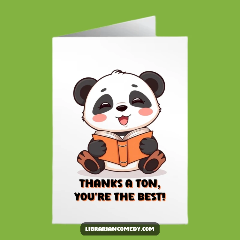 Free Printable Panda Thank You Card: Funny Upside Down Reader Downloadable for Thanks