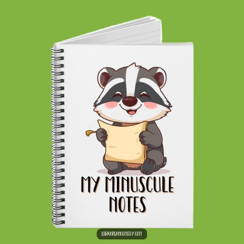 Funny Badger Scroll Notebook - Comical Journal for Ideas & Woodland Tales