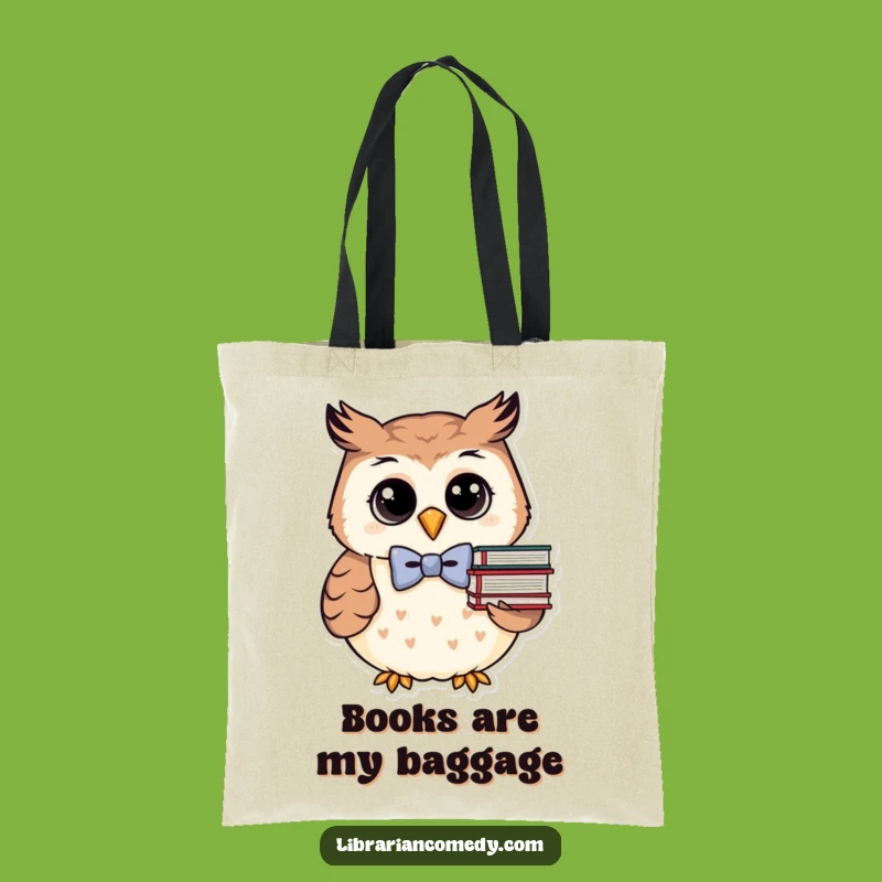 Funny Owl Book Tote Bag: Stylish Carry-All, Perfect Humorous Gift for Library Visits