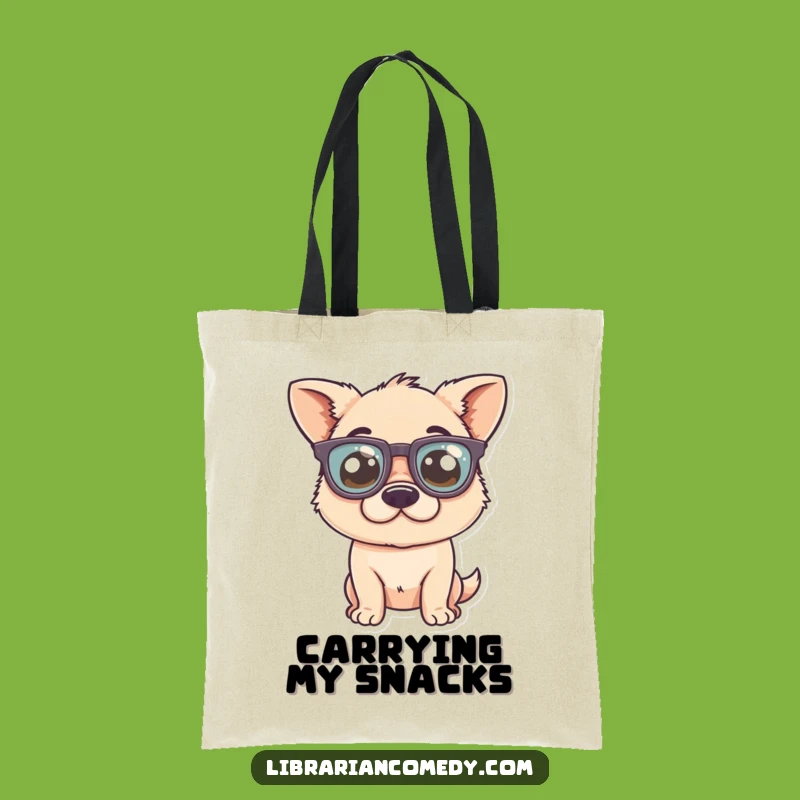 Funny Dog Glasses Tote Bag - Comical Carry-All for Stylish Dog Lovers